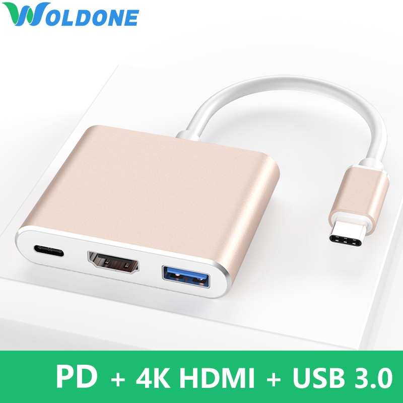 Adaptador USB-C Para 4K Tipo HDMI PD Cabo De Carga 3.0 Asus Acer HP Macbook Pro 13 15 16 Pol Retina Air 2020