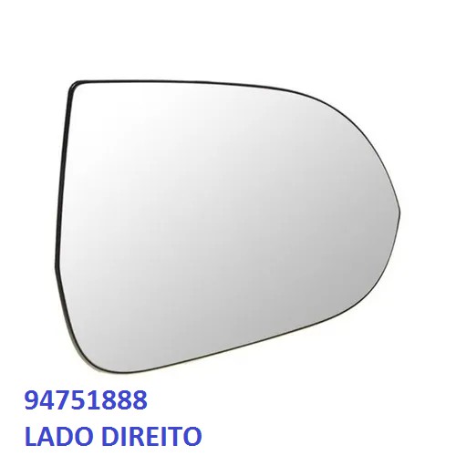 Vidro Espelho Retrovisor Onix e prisma 94751887 94751888  GM