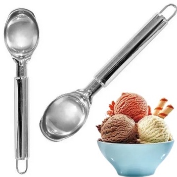 Colher Pegador De Sorvete Aço Inox Prata 19,5cm