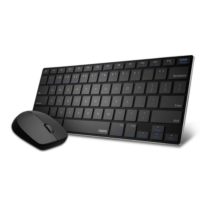 Conjunto De Mouse/Teclado Multifuncional Silencioso 9000M Sem Fio Bluetooth 3.0/4.0/2.4G para até 4 dispositivos