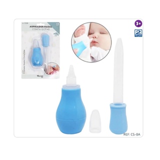 Kit Aspirador Nasal E Conta Gotas Infantil Azul Western CS-8A em Oferta na Shopee