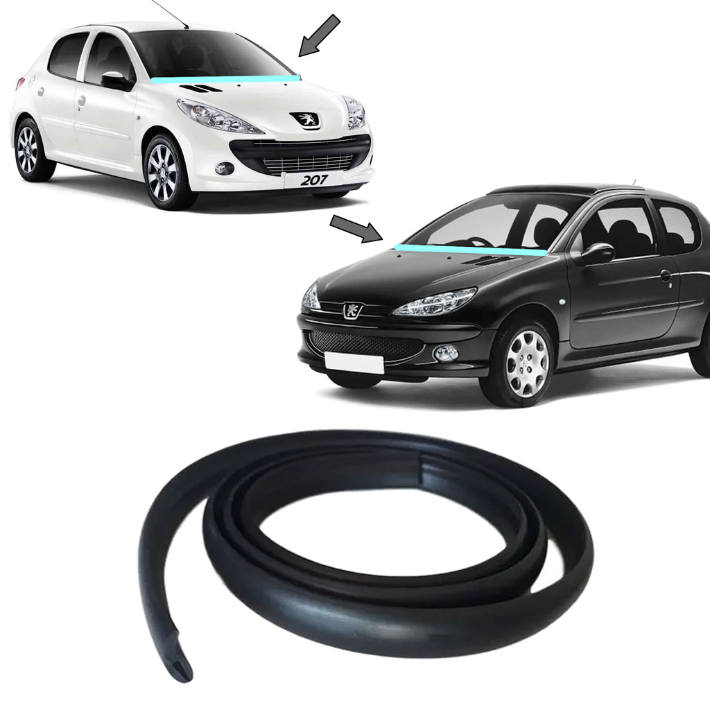 Acabamento Borracha Churrasqueira Peugeot 206 207 208 307 308 408 Todos os Anos e Modelos