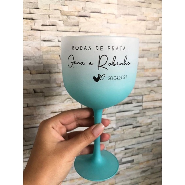 kit Taça de gin lembrança 15 anos , aniversário, personalizadas.