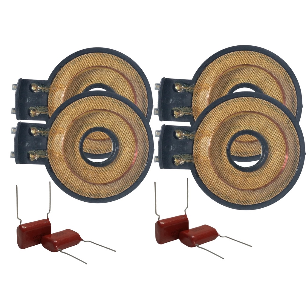 4x Reparo Tweeter HI320 Champion Hinor acompanha 4 Capacitor
