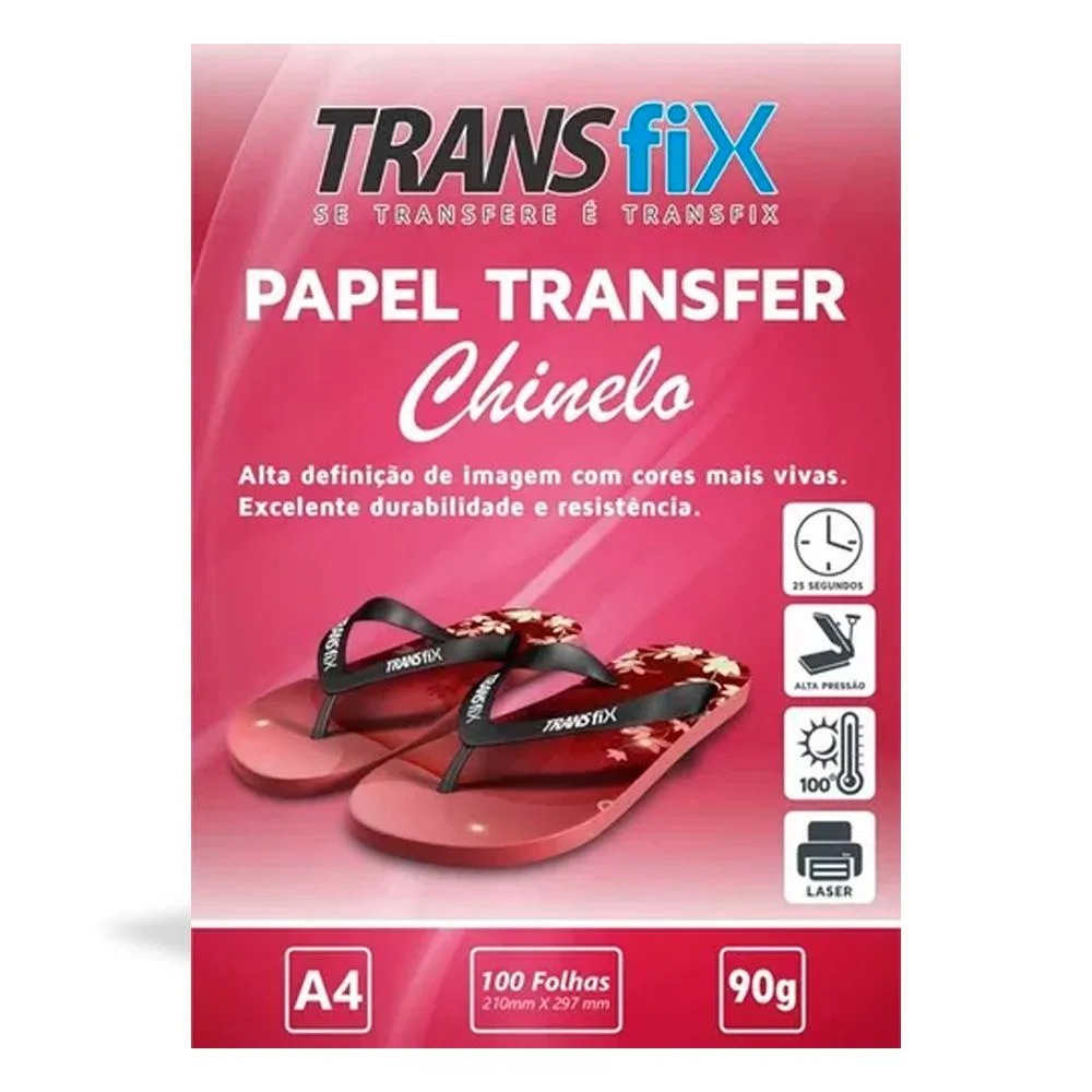Papel Transfer para Chinelo 90g 100 folhas A4 Transfix