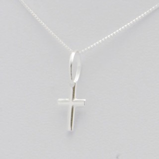 Pingente Crucifixo Palito Pequeno 12mm Em Prata 925