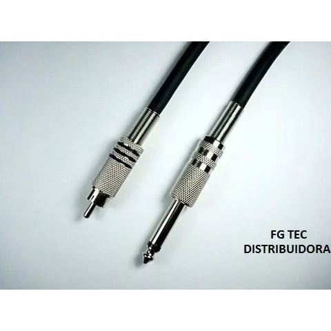 Cabo P10 Mono X 1 Rca 3 Metros - Metal - Excelente Qualidade REF:04WU