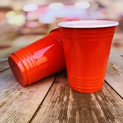 50 Copo Americano Descartável 400ml Balada Festas CORES // CHOCO