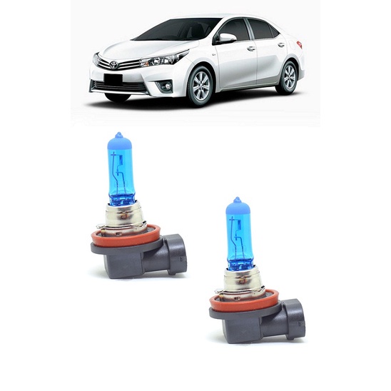 Par Lampada Super Branca Farol de Milha Corolla 2015 2016 2017 8500k H11