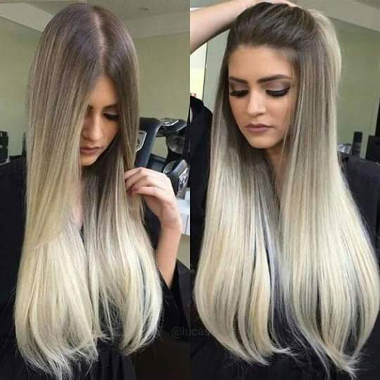Aplique Loiro Liso Ombre Hair 60cm 150gr Bio Orgânico