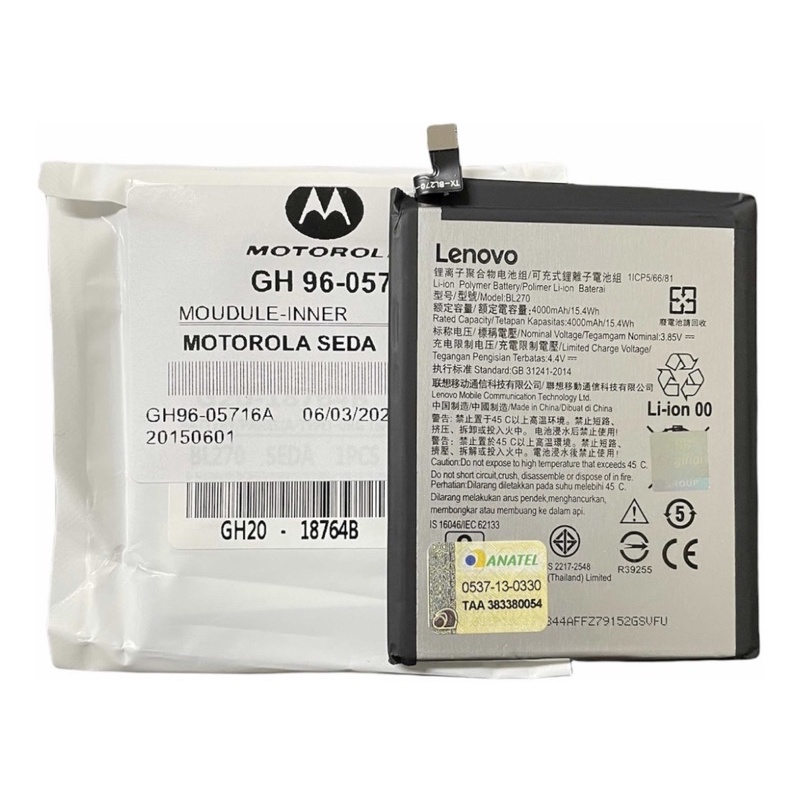 Bateria Moto G5 GK40 G4 Play Moto E4 Lenovo K5 XT1600 Original - Escorrega  o Preço