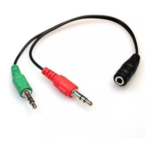 Cabo Adaptador Headset Para Fone, 2 P2 Macho Para 1 P2 Fêmea