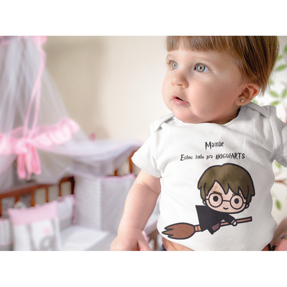 Body Bebe Harry Potter Hogwarts Frase Mesversario Shopee Brasil