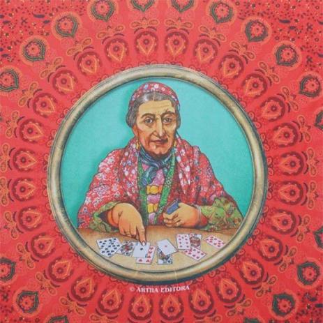 Toalha Baralho Mandala Vovó Cigana mesa de oráculos e altar