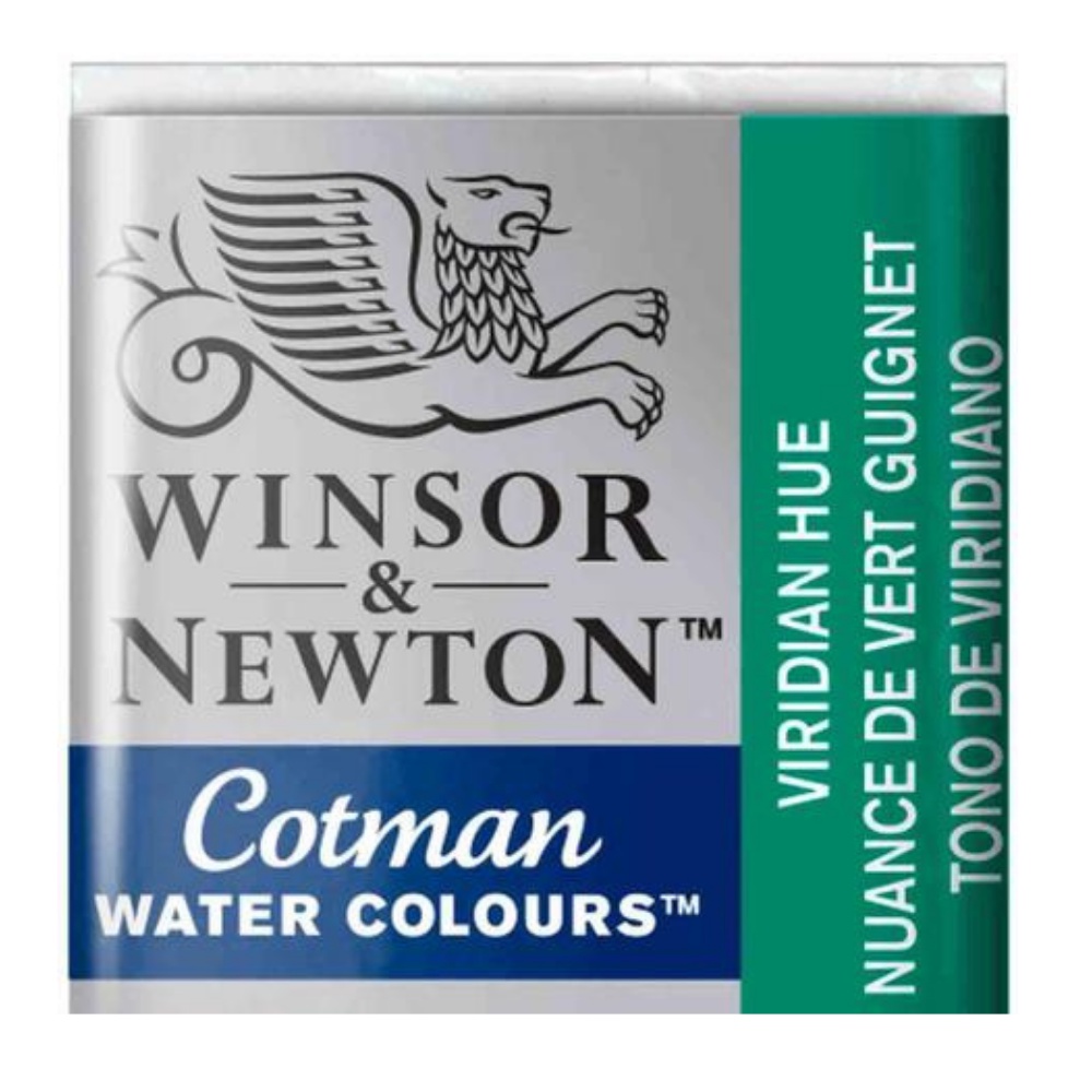 Aquarela Winsor & Newton Cotman Pastilha 696 Viridian Hue