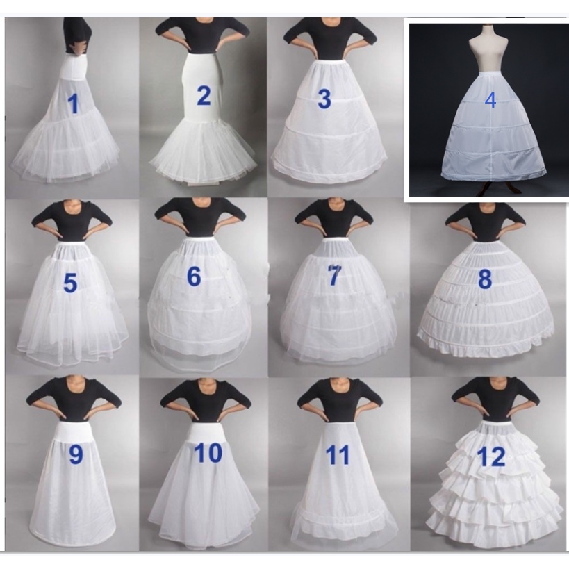 Imagem Saia Feminina Anágua Underskirt Crinolina Branco Preto Multi Estilos Sereia Uma Linha Para Vestido De Concurso Feminino