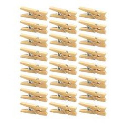 Mini Prendedor De Madeira 2,5 Cm com 50 Unidades - Porta Retrato Foto em Oferta na Shopee