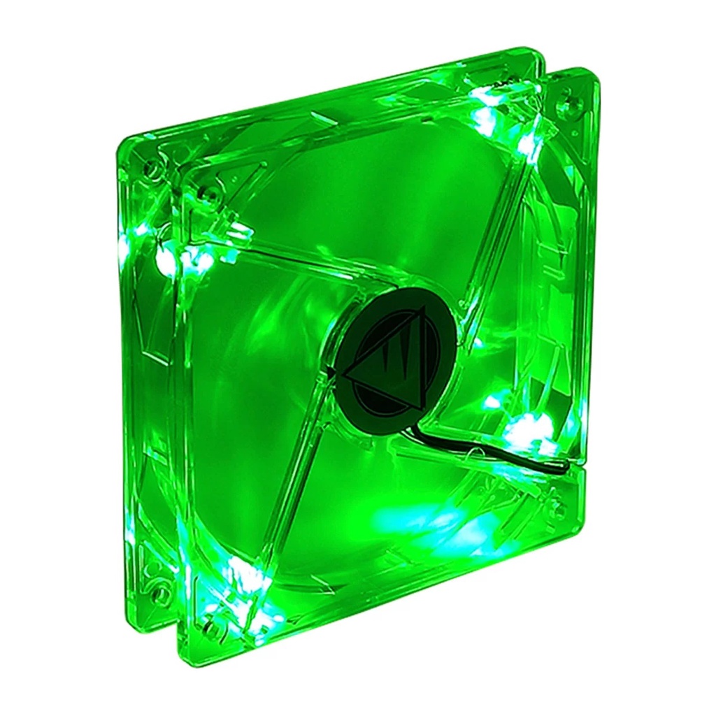 Microventilador Gabinete 120mm 1600rpm Cristal Verde 12x12x2.5cm 12cm 12v 120 x 120 x 25 mm 120x25mm Fan Cooler Ventuinha