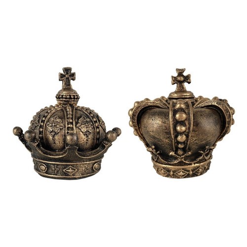 Coroa Rei E Rainha Dourada Enfeite De Mesa Para Decoração