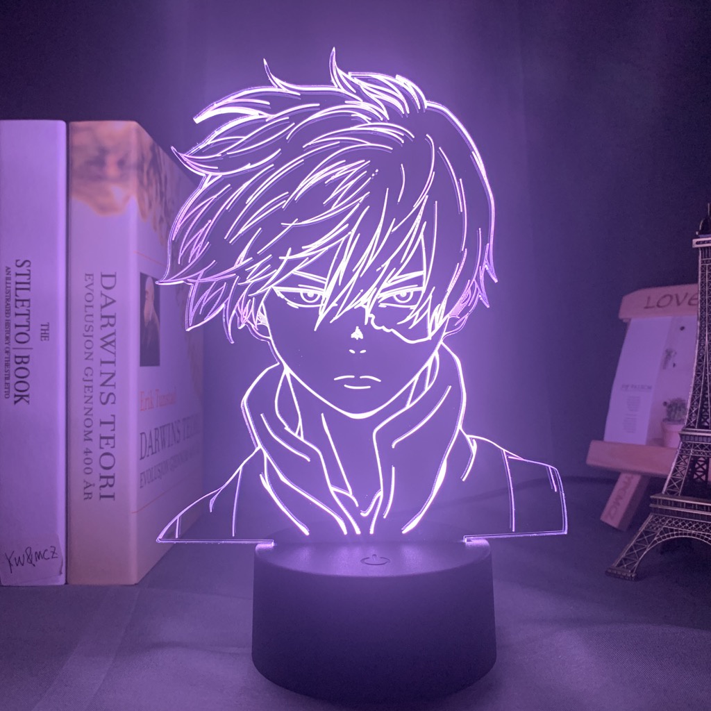 Anime My Hero Academia Dabi Luminária LED 3D Noturna Presente e Decoração