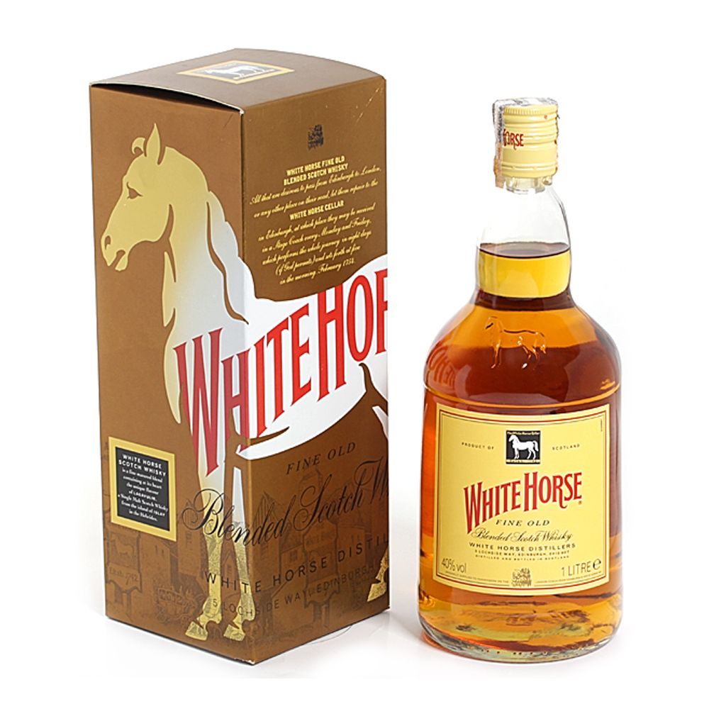 Whisky White Horse Cavalo Branco 1L Original. Shopee Brasil