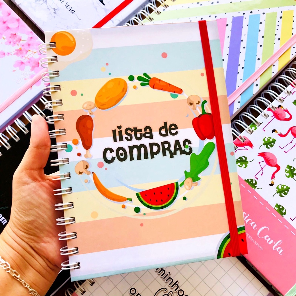 Caderno Lista de Compras Personalizada Capa Dura em Oferta na Shopee