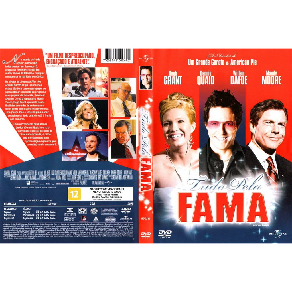 Dvd Tudo Pela Fama, Hugh Grant, Original