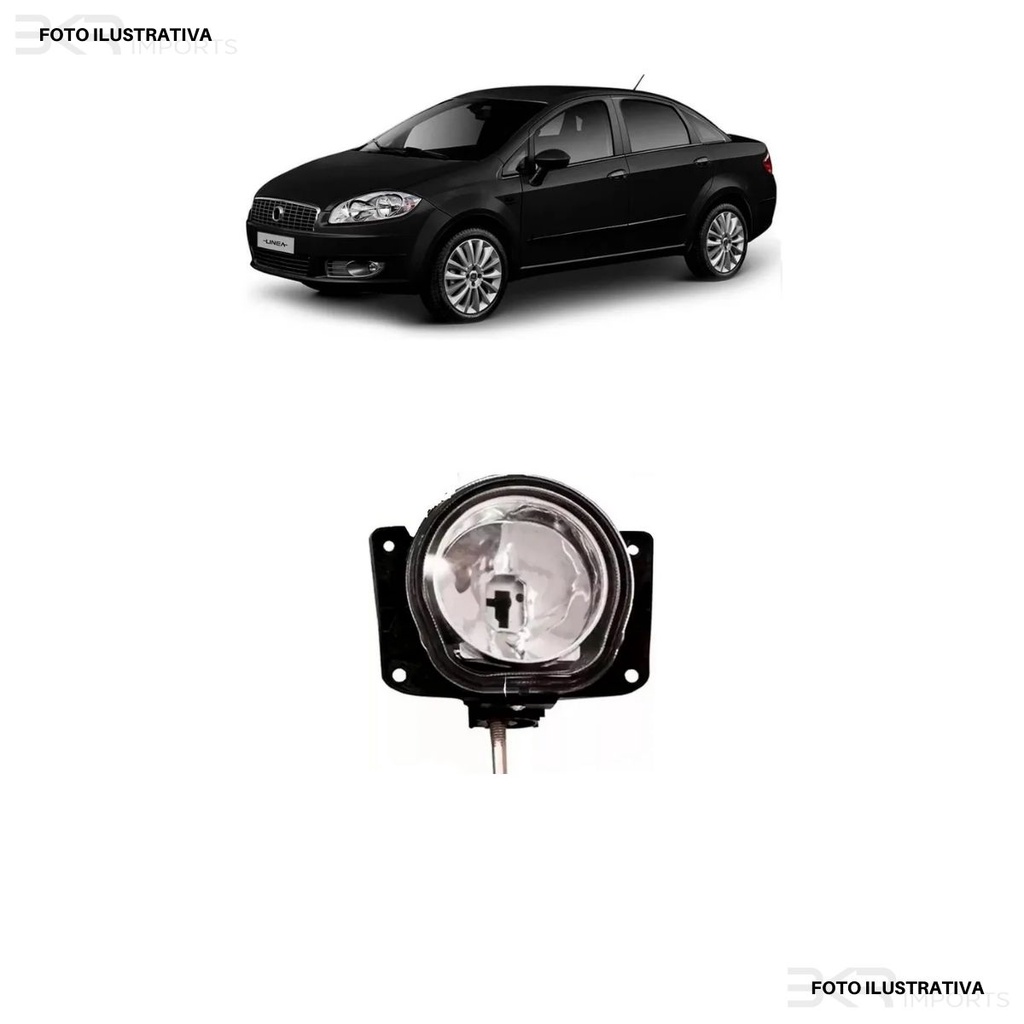 Farol Milha Fiat Linea 2008 2009 2010 2011 201 2013 2014 15 em Oferta na Shopee