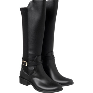 Bota Feminina Montaria Lolita  Bee Happy Kids Cano Alto Com Fivela Impermeável - Preto em Oferta na Shopee