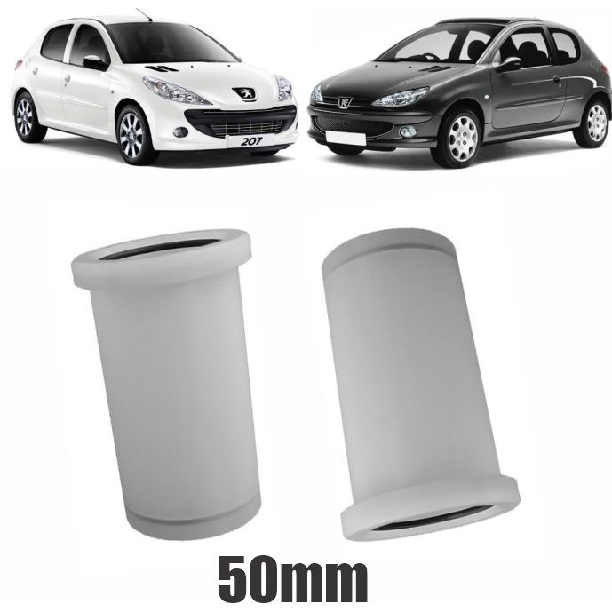 Par Bucha Nylon Eixo Traseiro Roda Peugeot 206 207 47mm suspensão traseira 506224