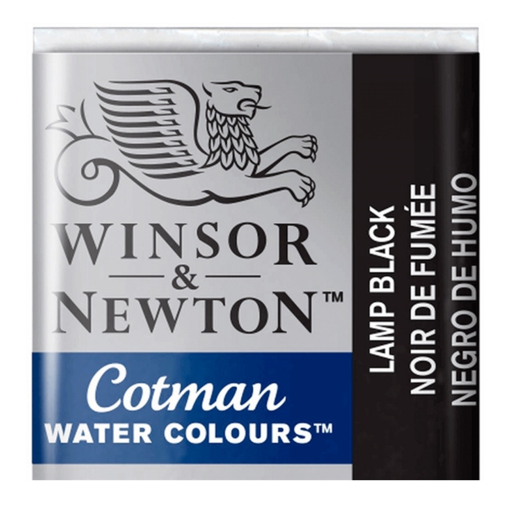 Aquarela Winsor & Newton Cotman Pastilha 337 Lamp Black