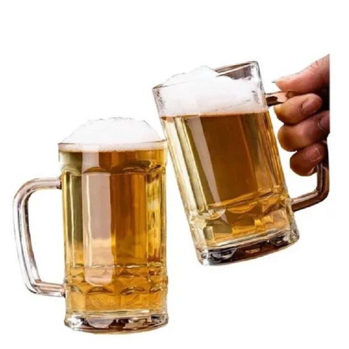 Kit 2 canecas de chopp cerveja gelada capacidade 400ml vidro resistente ...