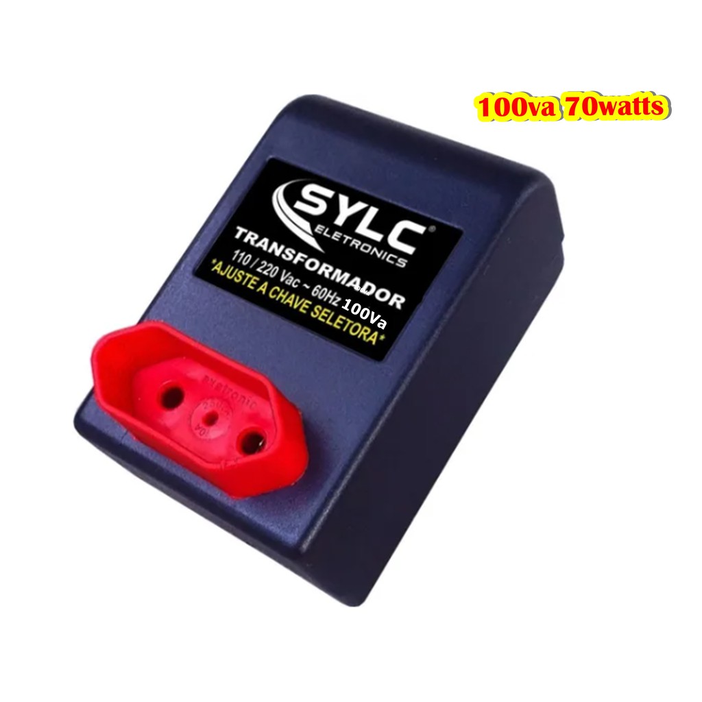Auto Trafo Bivolt 100va Conversor Voltagem 70w 127/220 parede em Oferta na Shopee