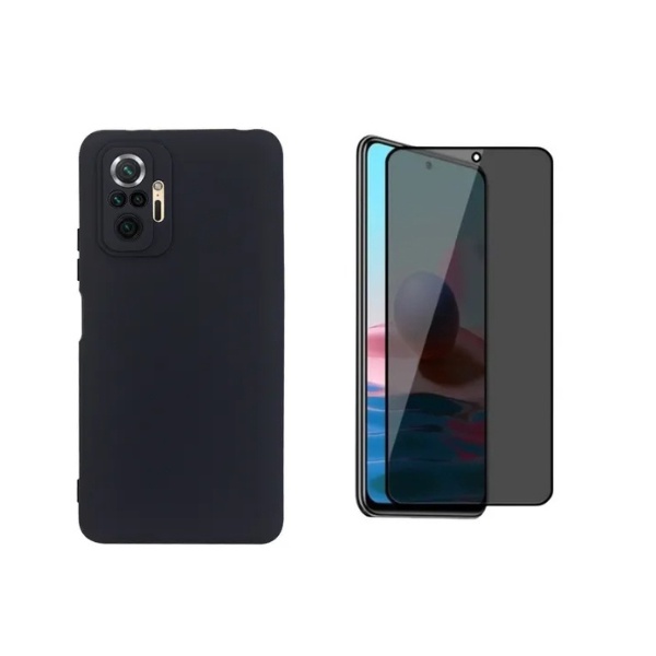 Capinha Capa Case Silicone Aveludada + Película De Privacidade 9D P/ Xiaomi Note 10 Pro em Oferta na Shopee