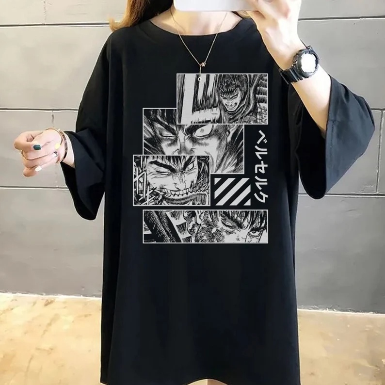 Camiseta Camisa Berserk Guts Anime Mangá Filme Nerd Geek