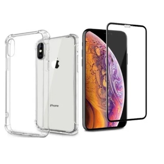 IPhone X/XS Kit Capa Anti-Impacto + Película Vidro Temperado 3D