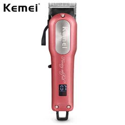 kemei KM-1031 Aparador De Cabelo Profissional Salão Recarregável Tela LCD Poderosa