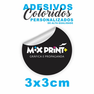 1000 unidades - Etiquetas Adesivas - Rótulos Redondos ou Quadrados - dimensões 3x3cm em Oferta na Shopee