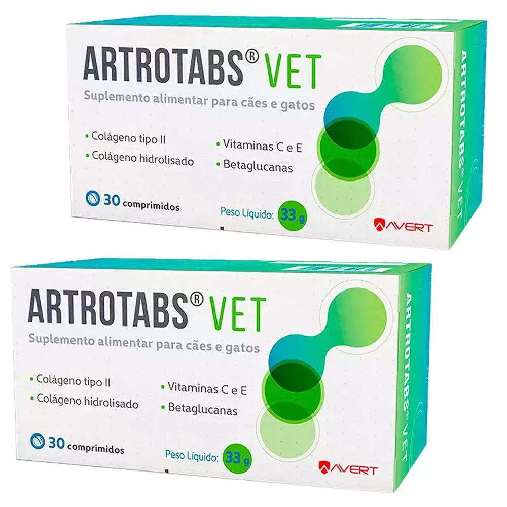 Kit 2 Artrotabs Vet 30 Comprimidos Avert - Pets