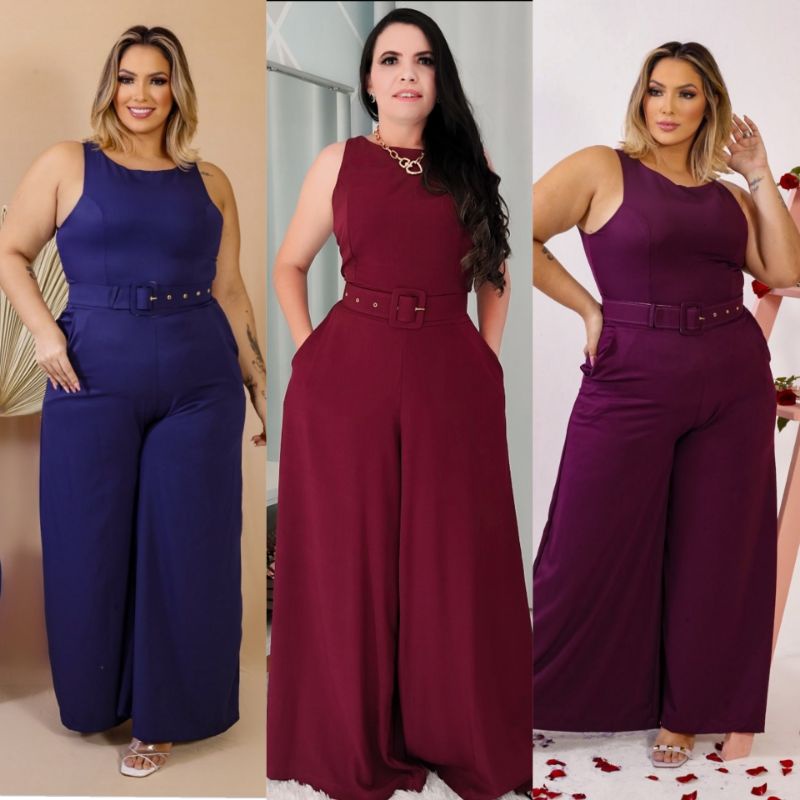 Macacao de festa longo best sale plus size