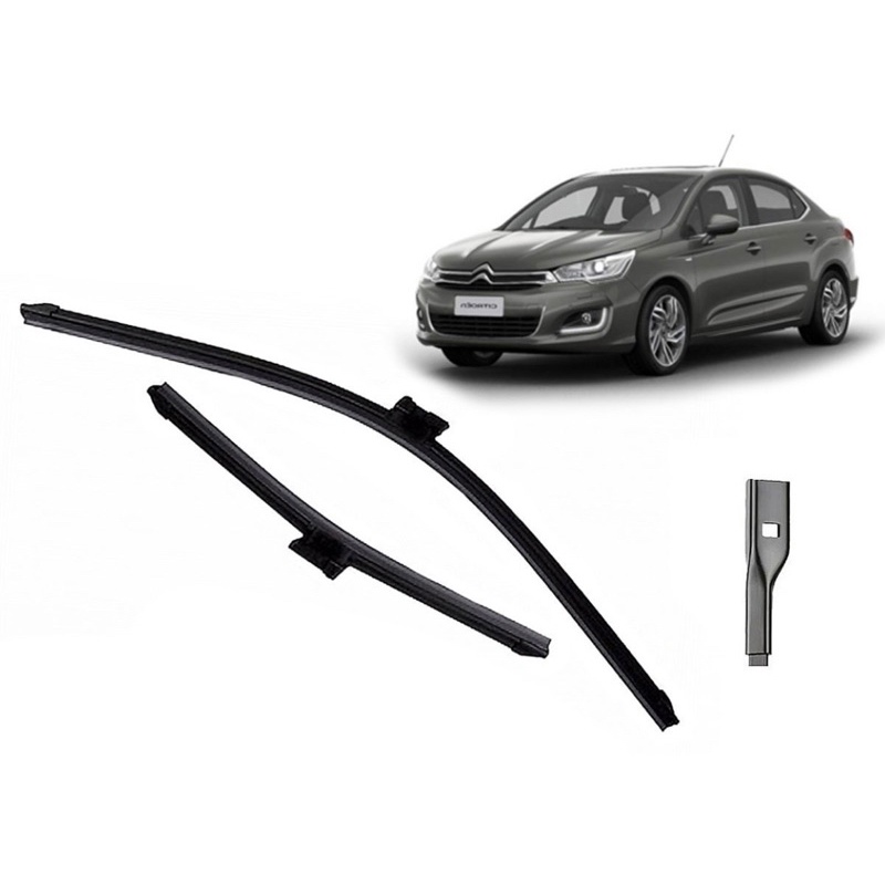 Ref (3026H01) Par de palheta limpador pára-brisa tamanho 30'' e 26'' com encaixo especial carro Citröen C4 Lounge; DS5