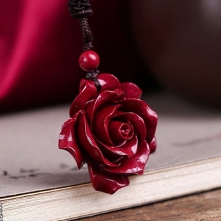 Pingente Genuíno Rosa Cinnabar Corda Random Oh Ouro Púrpura Flor De Areia Florescente Rico Exorcismo Proteger Seguro