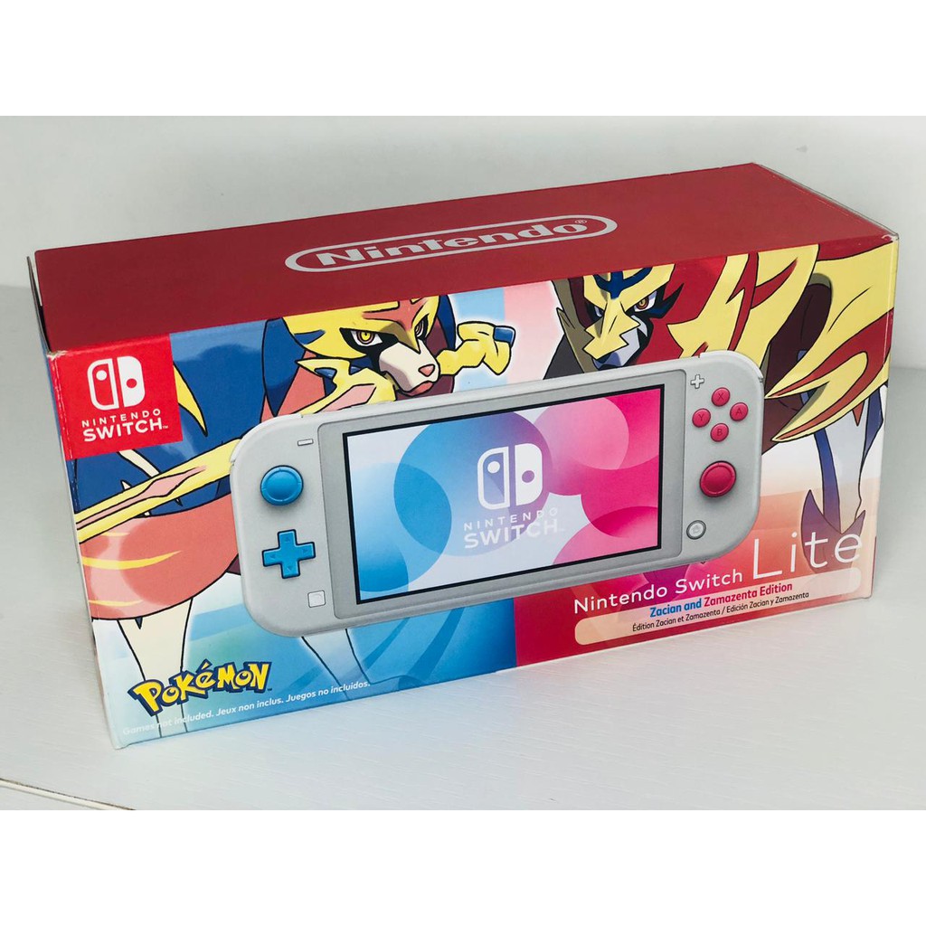 Nintendo Switch Lite Zacian and Zamazenta Pokemon Sword Shield Edition ...