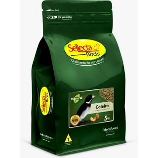 Ração Extrusada Premium Coleiro Sellecta Natural 5 Kg Coleirinha, Papa Capim, Bigodinho
