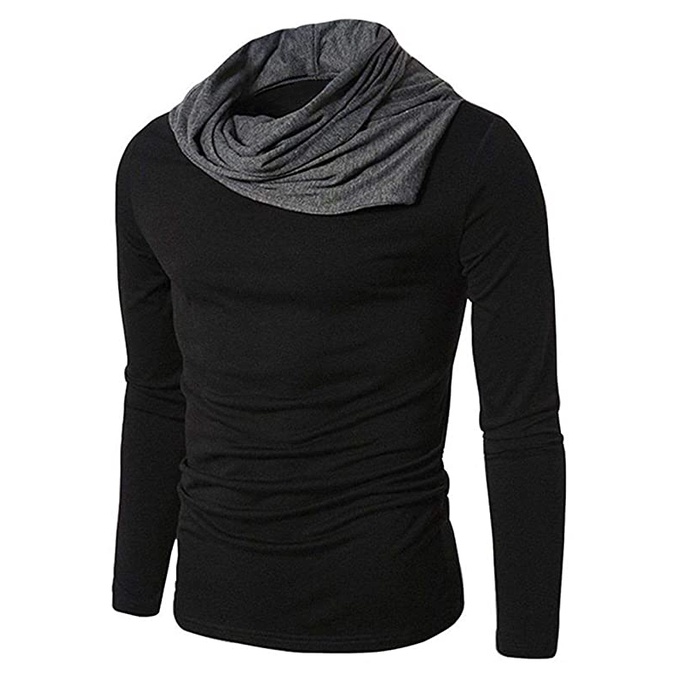 Blusa Manga Comprida Gola Cacharrel Em Malha Masculina