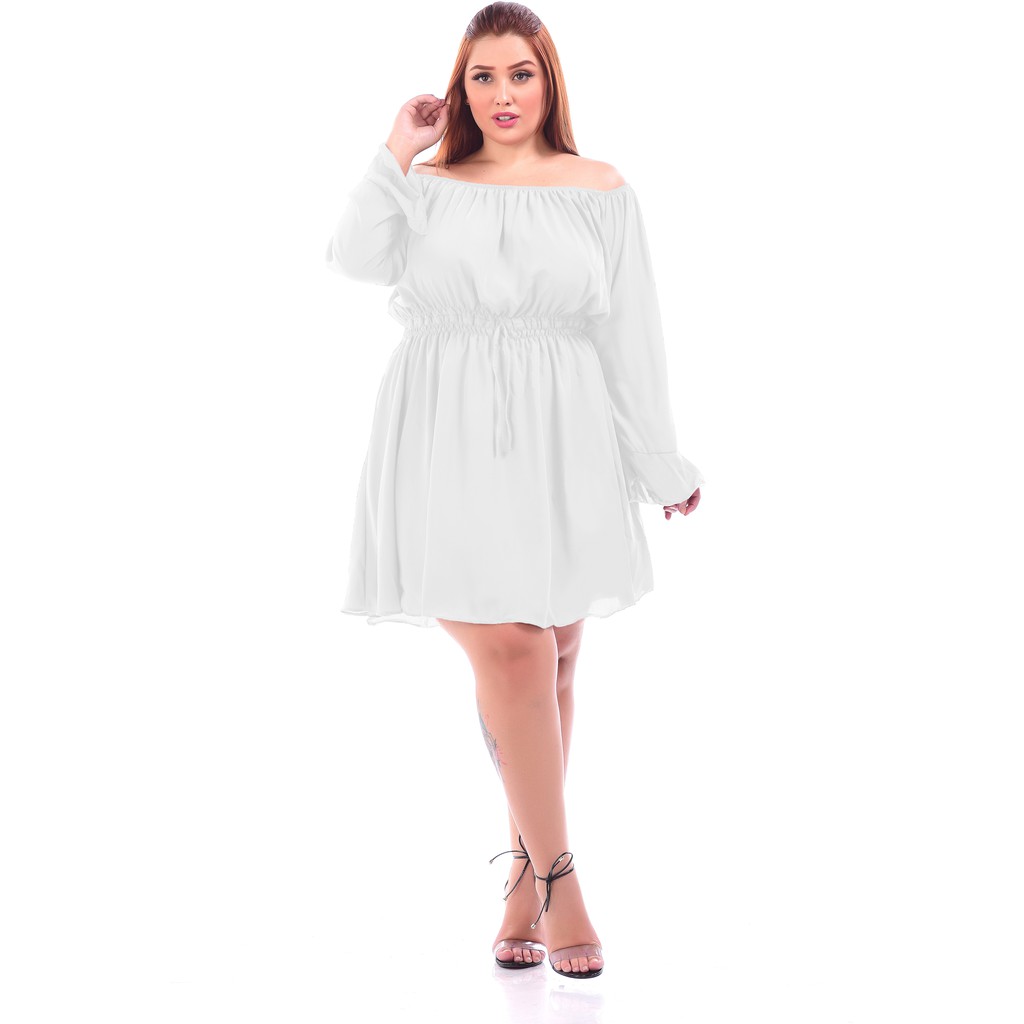 Vestido Tomara Que Caia Curto Plus Size Tamanhos Grandes Cintura Estica