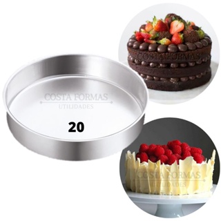 Forma Assadeira Redonda Para Bolo Torta Pizza 20x5 Alta Qualidade em Oferta na Shopee