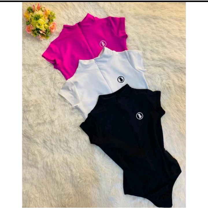 Body maravilhoso Manga Longa Decote Com Zíper Bubu Store em Oferta na Shopee