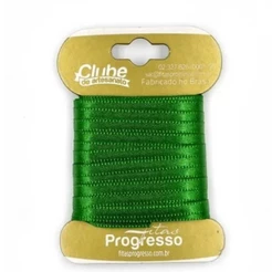 Fita em Cetim - Verde Bandeira 10mx4mm 1un - Progresso Rizzo