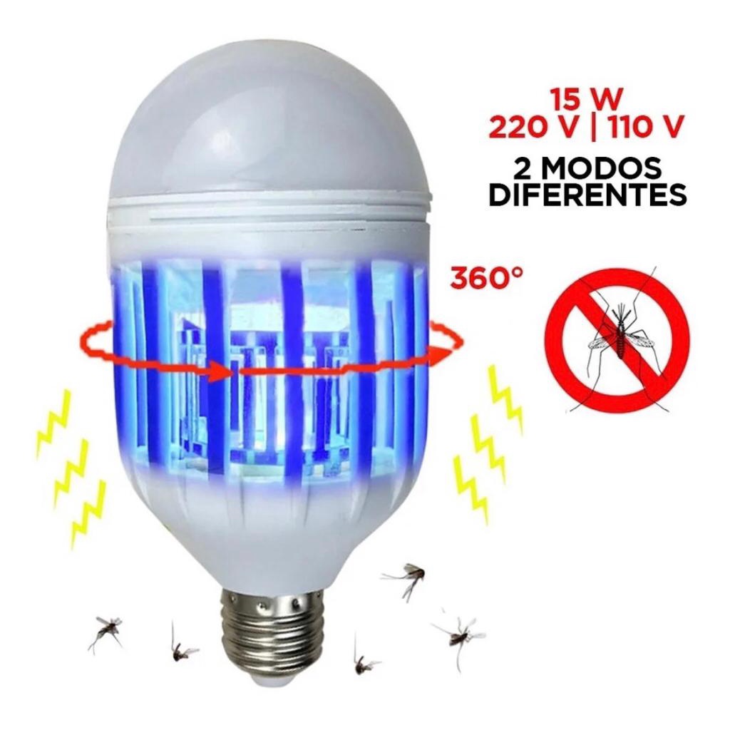 Lâmpada Luz Led 15 Watts Mata Mosquito Pernilongo 220 110v Shopee Brasil